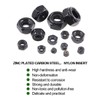 Keadic 185 Pieces Metric Black Zinc Plated Nylon Insert Lock