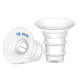 Maymom Flange Inserts 16mm Compatible with Spectra, Medela 24 mm Shields, Momcozy S9 Pro/S12 Pro, Willow Wearable Cup. Compatible with Medela Freestyle, Harmony, to Reduce 24mm Down to 16 mm; 2pc