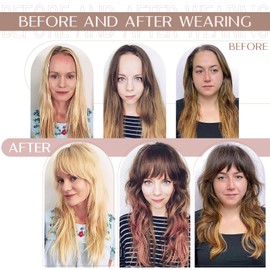 SEGO Pro Human Hair Topper with Bangs Hair Toppers for Women Real Human Hair Silk Base Clip In 2.75 * 5.1 Inch Topper Increase Hair Volume 8 Inch #613 Light Gold