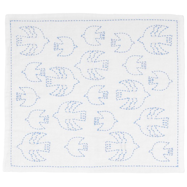 Hara Wool Sashiko Dish Towel, Sashiko Kit, Tori