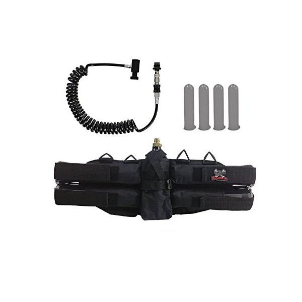 Maddog Sports 4+1 Paintball Harness w/Pods & Remote Coil w/Slidecheck
