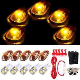 LBRST 5 x AmberLen Top Roof Running Marker Lights Assembly fit for 1999-2002 For Dodge For Ram 2500 3500 4500