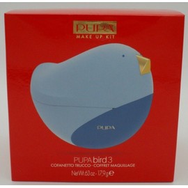 PUPA BIRD 3  BLUE ,LIPS CREAM, LIPS GLOSS & COMPACT EYESHADOWS NEW IN BOX.