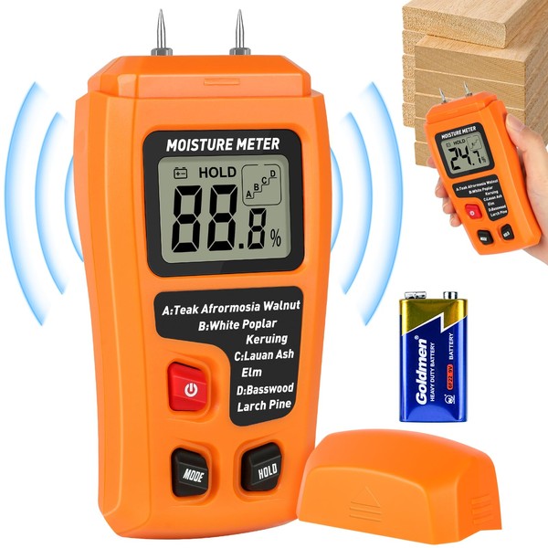 Flintronic Digital Moisture Meter, Damp Meter for Wood, Moisture Detector
