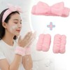 Hottracks Face wash hair wristband set face wash headband bathroom bath / 세안 헤어 손목 밴드 세트 세수 머리띠 욕실 목욕