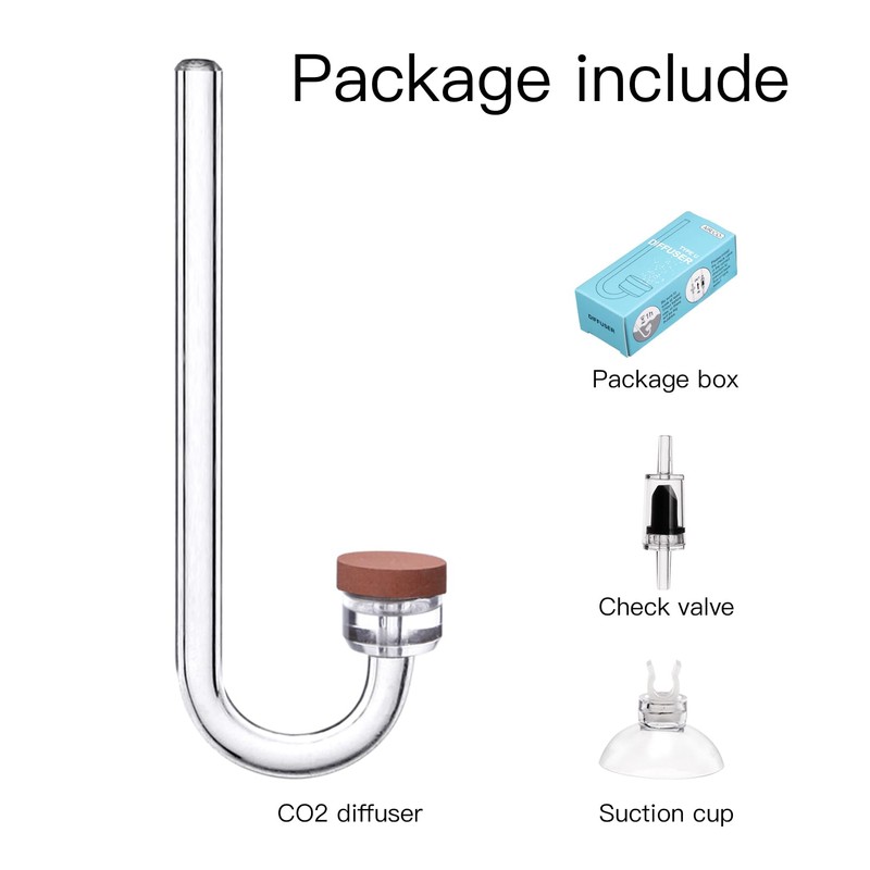 Clscea CO2 Diffuser for Aquarium Plant Mini CO2 Atomizer, miniU-S
