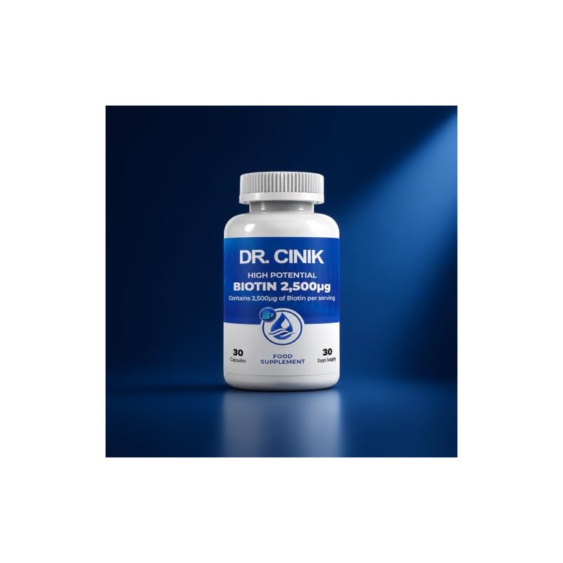 DR. Cinik High Potential Biotin 2,500mcg Tablets, Vitamin B7 Food