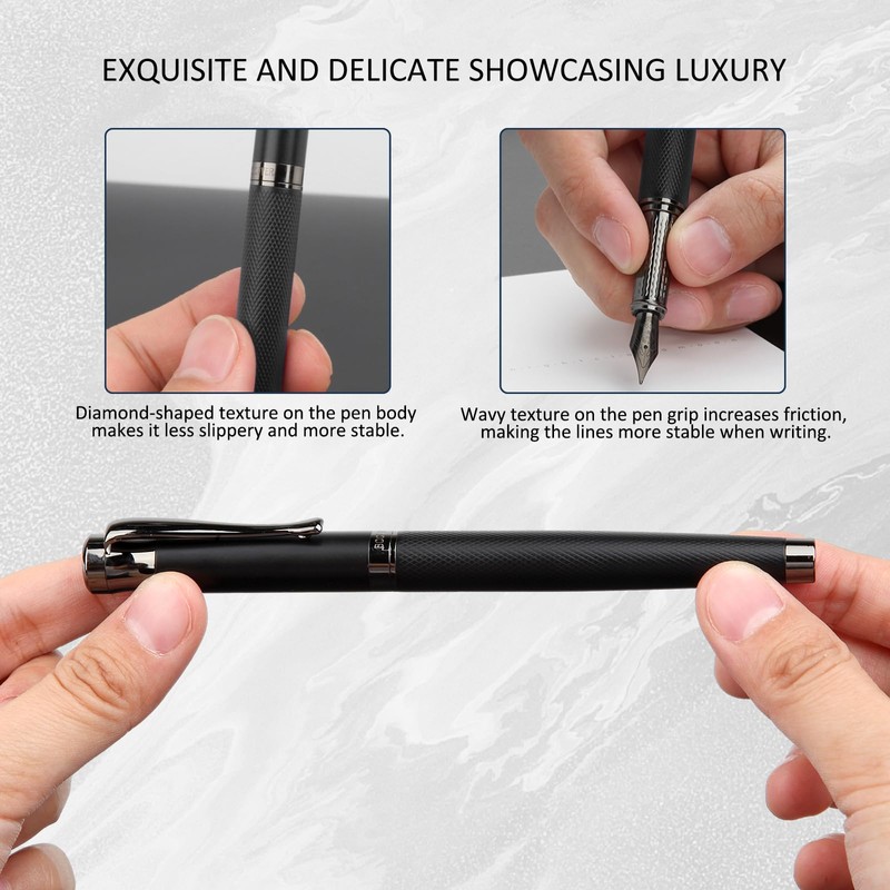 BOCIYER Luxury Fountain Pen Set,Ink Pen for Smooth Writing,Medium Nib,Includes