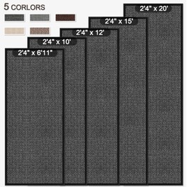 GOYLSER Kitchen Rugs Non Slip Washable Non Skid, Absorbent Hallway Carpet Black Bathroom Rug, Natural Jute Bath 2x12 Runner Rug Non Slip