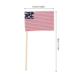 WHAMVOX Handheld American Flag Weather Resistant Independence Day Decoration for Parties Sports Meetings and Festivals USA Flag for Outdoor Celebrations and Classroom Use