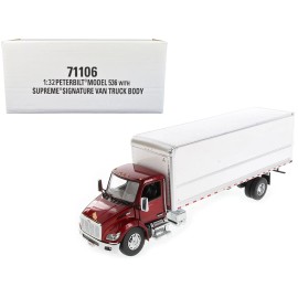 DCD Peterbilt 536 Truck Supreme Signature Van Body 1/32 Diecast Model Red Metallic 'Transport Series' Diecast Masters