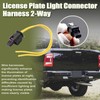 Priprilod License Plate Light Connector Harness 2-Way Compatible with Ram