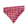Valentine Plaid Over the Collar Dog Bandana That Slips onto