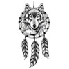 2 Blätter Temporäres Wolf Tattoo Wolf Traumfänger Tattoo Rose Tattoo