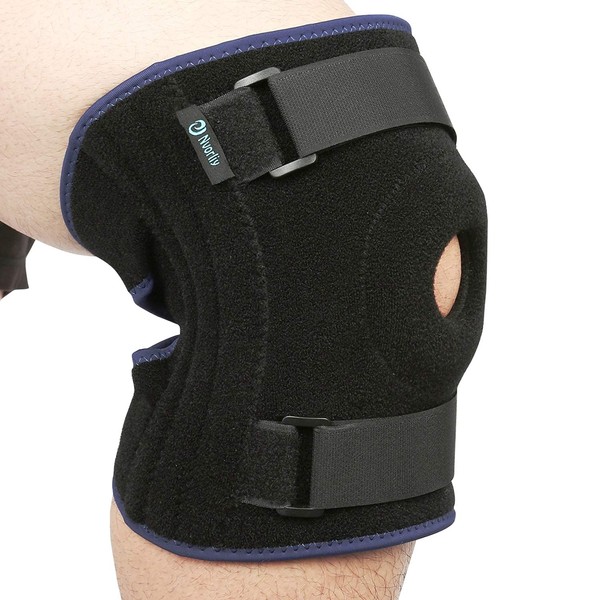 Nvorliy Plus Size Knee Braces for Knee Pain, Extra Large Adjustable Knee Support with Side Stabilizers for Arthritis Pain, Meniscus Tear, ACL, LCL, Injury Recovery & Pain Relief - Fit Women & Men (5XL/6XL)