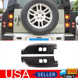 e-power-auto-Trim Rear Tail Light Cover Trim For Land Rover Defender 90 110 2020-2024 Gloss Black