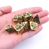 DollaTek Dragon Pattern DND Metal Dice Set for Dungeon and