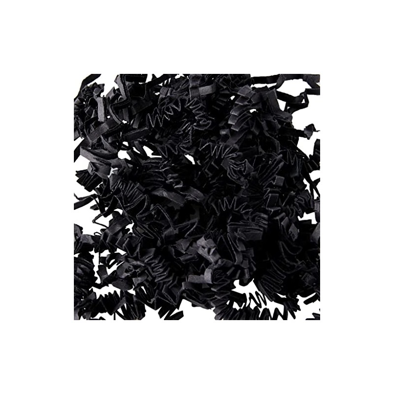 Box.it.pack.it Shredded Crinkle ZigZag Kraft Paper, Black, 200g