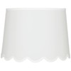 Hardback Scallop Bottom Empire Lamp Shade White Large 13" Top