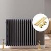 Brushed Brass Effect Radiator Pipe Covers & Collars – 15mm