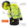 Ergodyne GloWear 8386 High Visibility Reflective Outer Rain Shell Jacket,