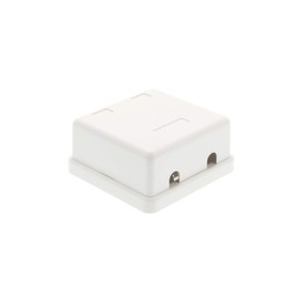 Networx 2-Port Ethernet Keystone Jack Surface Mount Box, Unloaded, White