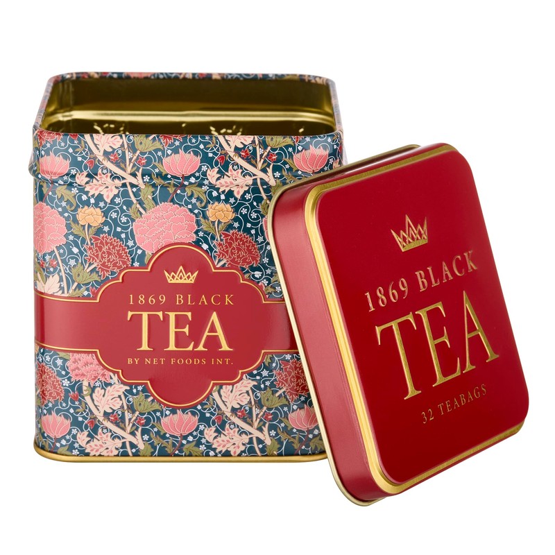 New English Teas Victorian Garden Tea Tin with 32 English