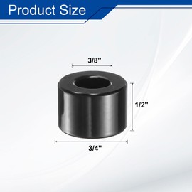 uxcell 10pcs Stainless Steel Spacer 3/8" Bore x 3/4" OD x 1/2" Length Screw Bushing Plain Finish Round Metal Spacers for 3/8" Screws Bolts and Rods