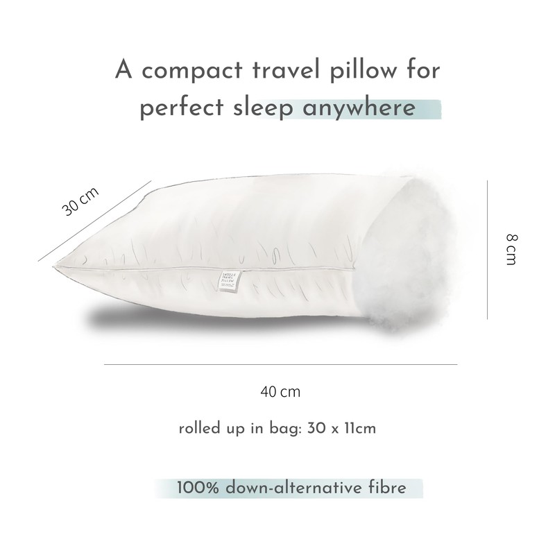 SnooozeGo Mini Travel Pillow – Soft Supportive Bed Pillows for
