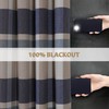 always4u 100% Blackout Plaid Curtains for Bedroom Living Room Woolen