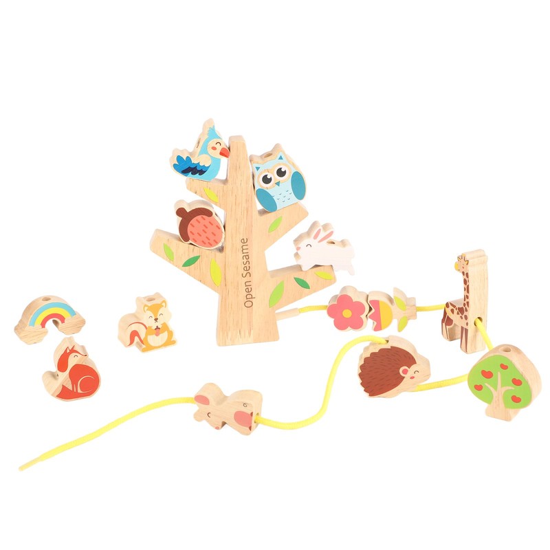 Wooden Animals Stacking Toy Colorful Improve Coordination Blocks Balancing Tree