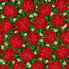 Quilting Treasures Poinsettia Roundabout - 64" X 76" Poinsettia Symphony