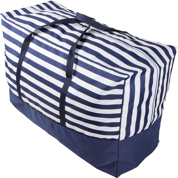 Astro Storage Case for Duvet, Single and Double, Large, Navy, Bordered, Washable, Boston Bag, Large Capacity 21.7-12 inches (820-12 cm)