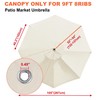 EliteShade USA 9FT Patio Umbrella Replacement Covers 8 Ribs Market