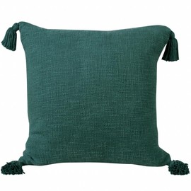 20 X 20 Emerald Green 100% Cotton Zippered Pillow