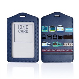009587 Pass Case, Commuter Passcase, IC ID Card Holder, Navy, Navy Blue, Neck Strap, Employee ID Card, For School Commutes, Commutes, Trains, Children,