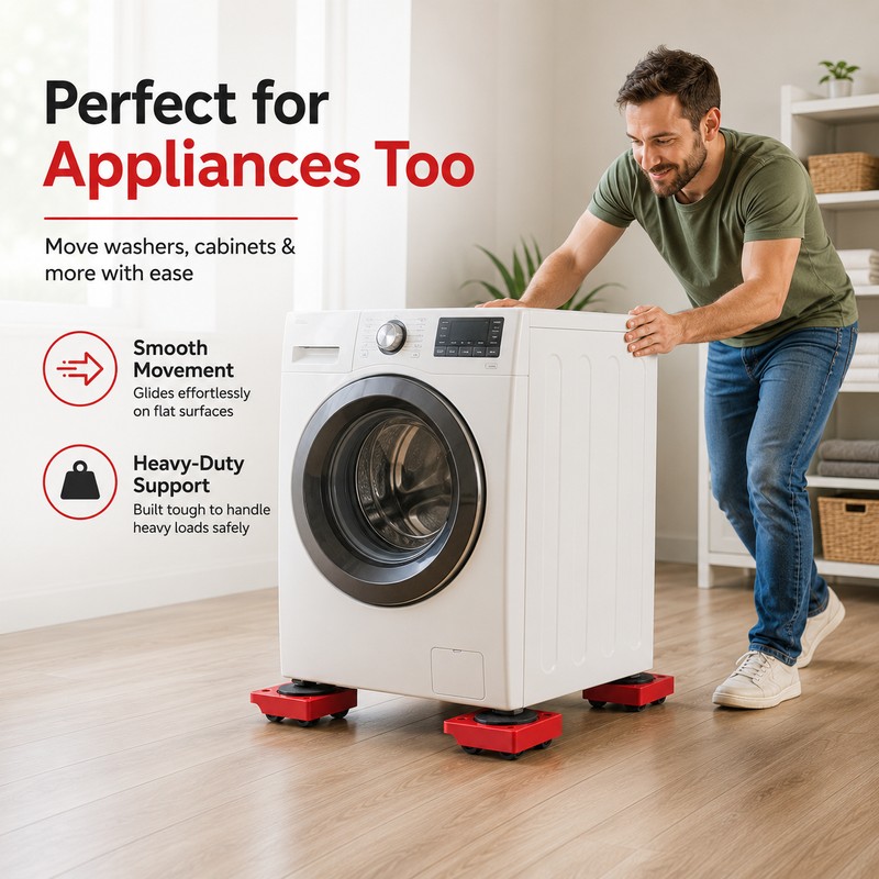 Furniture Moving Rollers for Home & Office – Carbon Steel
