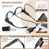 OuShiun USB Rechargeable Led Reading Glasses Lighted Eyewear for Women