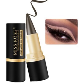 Natural Black Gel Eyeliner Cream - Waterproof Black Waterline Eyeliner Pencil, Long Lasting Smudge Proof Eyeliner Pens Makeup for Create Statement Eye Look (Brown)