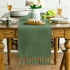 Artoid Mode Dark Green Boho Rural Rustic Farmhouse Tassel Table