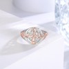 Anillo nudo de bruja de plata de ley 925 con