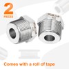 sourcing map 2pcs Stainless Steel Pipe Fitting 3/8" NPT Female
