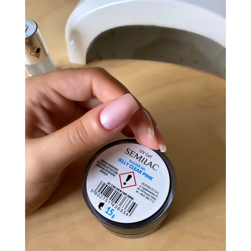 Semilac Builder Jelly Gel Clear Pink 15 g Builder Gel