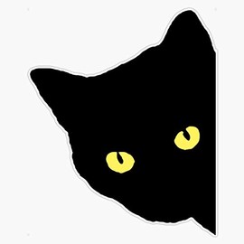 Leyland Designs Cats Eyes Sticker Outdoor Rated Vinyl Sticker Decal for Windows, Bumpers, Laptops or Crafts 5"