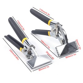 Bending Pliers, 2Pcs Metal Mixing Pliers 75mm Straight and Elbow Hand Jaw Sheet Metal Bender Tools Flat Jaw Welding Welder's Pliers for Bending Flattening Sheet Metal