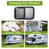 24"x15" RV Sliding Window - Horizontal Teardrop Style, DOT-Certified Tempered