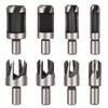 8Pcs Wood Plug Cutter Drill Bit Set, High Carbon Steel