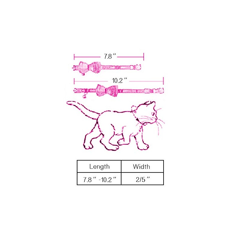 CHUKCHI 2 Pack/Set Cat Collar Breakaway with Cute Bow Tie