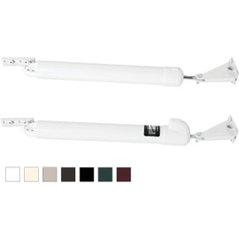 GREENSTAR Touch 'n Hold Smooth - Dual Door Closer System - Heavy Duty - for (Medium and Heavy Weight) Storm, Screen, & Security Doors - New Doors or Replacement for Previous Units (White)