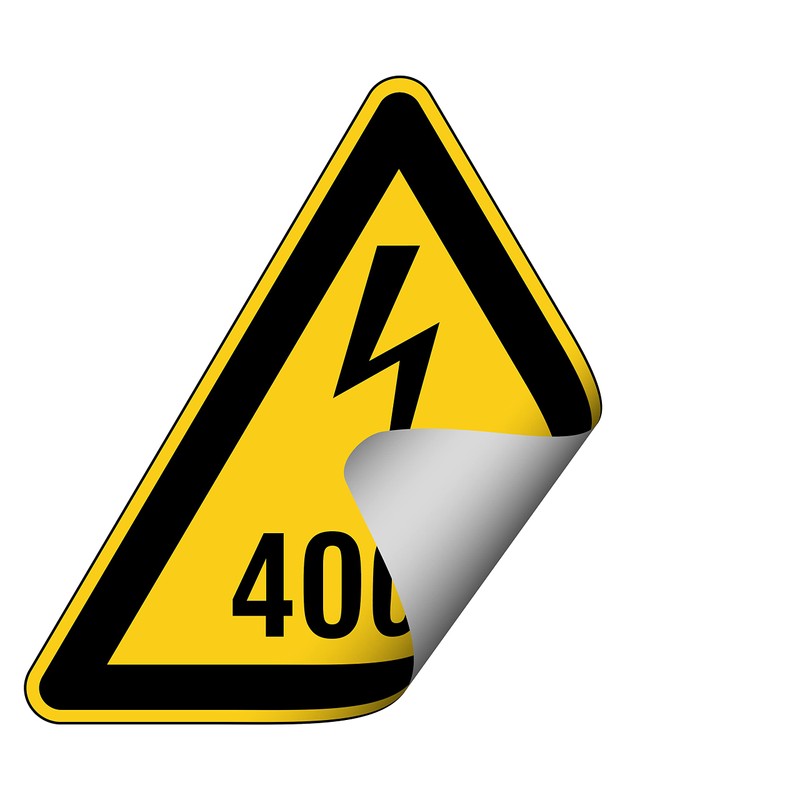 Electrical Voltage Warning Sticker 400 V 100 x 87 mm